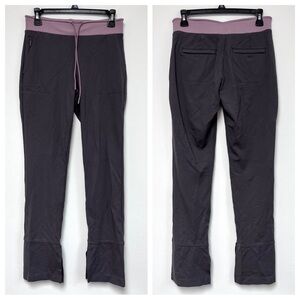 Athleta Hermosa Activewear Grey Mauve Active Athletic Split Hem Pants